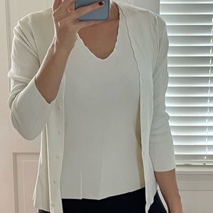 Max Studio cream sweater set - M